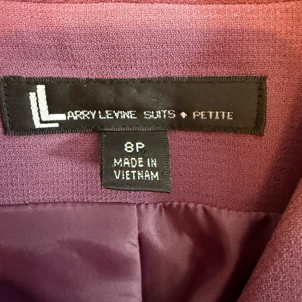 Larry Levine Mauve Blazer and Skirt Set - Picture 2 of 8
